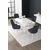 Hanah Home trpezarijski set Nex, sto na razvlačenje i 4 stolice, bela ploča, antracit tkanina Babyface