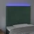 Vidaxl LED posteljno vzglavje temno zeleno 90x5x118/128 cm žamet