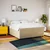 Vidaxl Box spring postelja z vzmetnico krem 200x200 cm blago