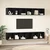 Set TV komoda Zidne 4 pcs Crni hrast 37 x 37 x 107 cm