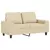 2-dijelni set sofa krem od tkanine