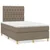 Vidaxl Box spring postelja z vzmetnico taupe 120x190 cm blago