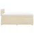 Vidaxl Box spring postelja z vzmetnico krem 120x190 cm blago