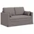 vidaXL Kavč 2 pcs Taupe Kovina