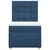Vidaxl Box spring postelja z vzmetnico modra 80x200 cm blago