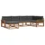 Set vanjskih sofa s jastukom 6 pcs Prirodna i antracit