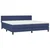 Vidaxl Box spring postelja z vzmetnico modra 200x200 cm blago