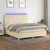 Vidaxl Box spring postelja z vzmetnico LED krem 180x200 cm blago