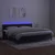 Vidaxl Box spring postelja z vzmetnico LED črna 200x200 cm žamet