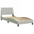 Okvir kreveta bez madraca Hanko svjetlosivi 90x200 cm baršunasti