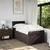 Vidaxl Box spring postelja z vzmetnico temno rjava 100x200 cm blago