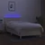 Vidaxl Box spring postelja z vzmetnico LED krem 80x200 cm blago
