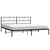 shumee vidaXL Kovinski posteljni okvir z vzglavjem črne barve 183x213 cm