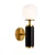 Opviq zidna lampa Moira-20201, 1 × E27, crna