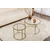 Hanah Home Set stolova za dnevnu sobu Aurum, 60x60x43cm, 42x42x39cm, 2 komada, Zlatne boje