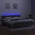Vidaxl Box spring postelja z vzmetnico LED temno siva 200x200 cm blago