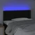 Vidaxl LED posteljno vzglavje črno 90x5x78/88 cm blago