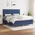 Vidaxl Box spring postelja z vzmetnico modra 180x200 cm blago