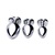 Booty Sparks Red Heart Gem Anal Plug Set