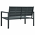 Den Vrtna klop 120 cm HDPE siva videz lesa