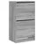 Ormarić za cipele s 2 ladice siva boja hrasta 60x42x108 cm