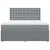 Vidaxl Box spring postelja z vzmetnico svetlo siva 180x200 cm blago