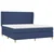 Vidaxl Box spring postelja z vzmetnico modra 180x200 cm blago