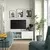 BESTA TV stalaža s vratima, bela Hanviken/Stubbarp/bela, 120x42x48 cm