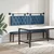 Vidaxl Viseče vzglavje postelje Modra Blago