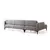 Atelier del Sofa Ugaona garnitura Belissimo 95x67x140cm Siva