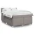 Vidaxl Box spring postelja z vzmetnico taupe 160x200 cm blago