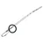 SuperLove Stainless Steel Curved Urethral Dilator with Silicone Glans Ring