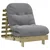 Futon na razvlačenje s madracem 70 x 206 x 11 cm od borovine