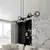 Luster na sajli ROSSI 6xE14/10W/230V crna/siva