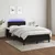 Vidaxl Box spring postelja z vzmetnico LED črna 120x190 cm blago