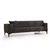 Atelier del Sofa Trosed na razvlačenje Horizon 95x43x173cm Tamnosivi