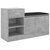 Klupa za cipele siva boja betona 94,5 x 31 x 57 cm drvena