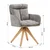 Homestyle4U Jedilni stol 58.5x84x60 cm siva