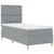 Vidaxl LED Box Spring Postelja Svetlo siva 90 x 190 cm blago