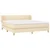 Vidaxl Box spring postelja z vzmetnico krem 160x200 cm blago
