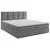 MID.YOU POSTELJA Z VZMETNICO 200 cm x 200 cm , les, tekstil, leseni material siva
