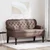 Vidaxl Chesterfield klop Rjava 119,5 x 64,5 x 75 cm Umjetno usnje