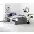 JYSK krevet BILLUND, white/concrete, 90x200 cm
