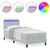 LED Box Spring Krevet Svijetlo siva 80 x 200 cm Baršun