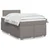 Vidaxl Box spring postelja z vzmetnico taupe 120x200 cm blago