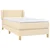 Vidaxl Box spring postelja z vzmetnico krem 100x200 cm blago