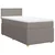 Vidaxl Box spring postelja z vzmetnico taupe 90x190 cm blago