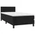Krevet box spring s madracem LED crni 90x190 cm baršun
