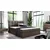 Boxspring postelja Wood 1 - 120x200 cm - temni hrast