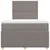 Vidaxl Box spring postelja z vzmetnico taupe 120x200 cm blago